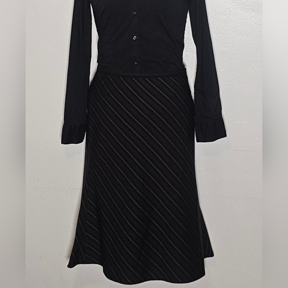 Banana Republic Black Striped Suit